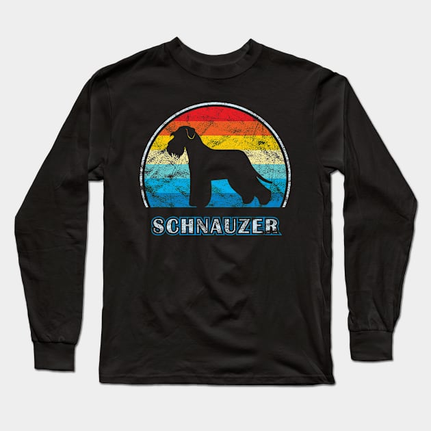 Schnauzer Vintage Design Dog Long Sleeve T-Shirt by millersye